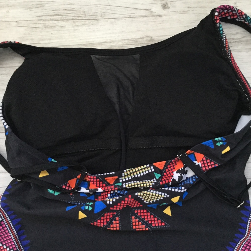 Black Aztec Print Swimsuit - Picture 6 of 8